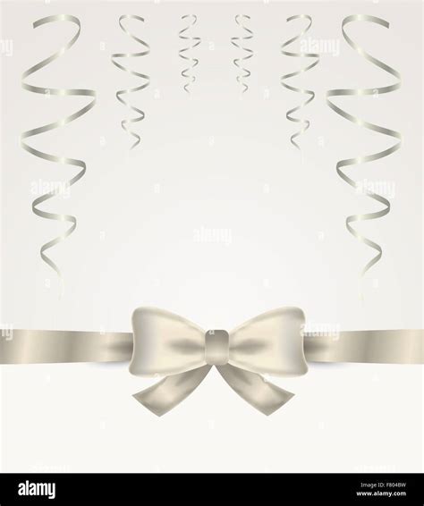 silver ribbon with bow Stock Vector Image & Art - Alamy