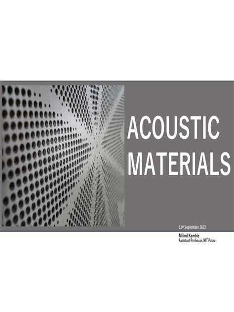 Acoustical Materials 2 | PDF | Acoustics | Sound