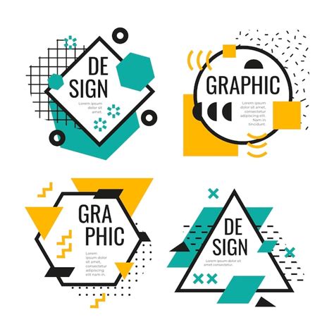 Colección De Etiquetas De Diseño Gráfico Vector Gratis