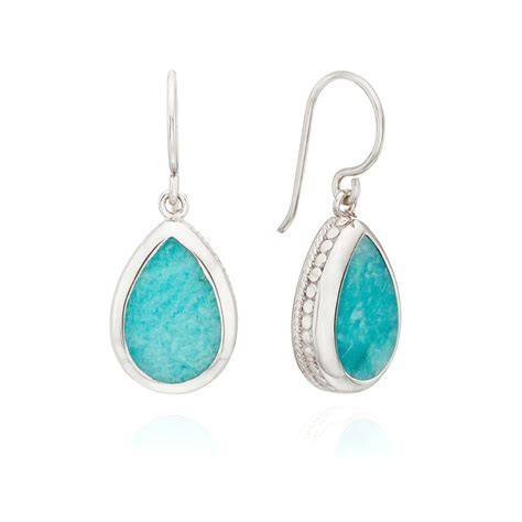 Anna Beck Sterling Silver Amazonite Drop Earrings Smyth Jewelers