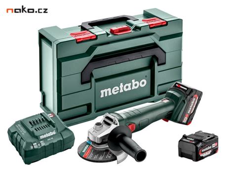 METABO W 18 L 9-125 aku úhlová bruska 18V LiIon 2x4Ah Metabox 602247510 ...