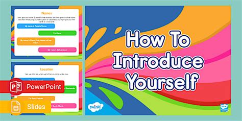 Self Introduction Powerpoint Google Slides For Ell