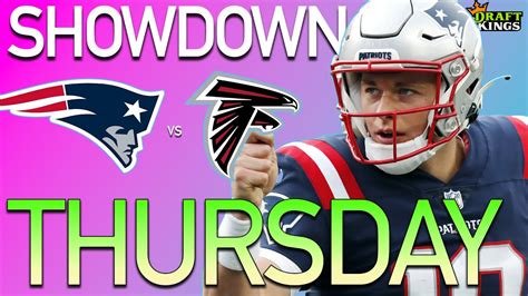 NFL DFS SHOWDOWN PICKS PATRIOTS Vs FALCONS DRAFTKINGS Thursday