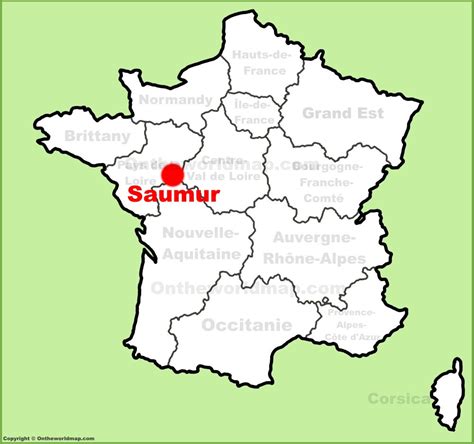 Saumur location on the France map - Ontheworldmap.com