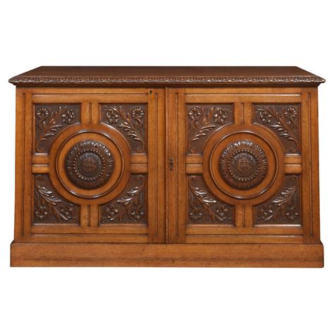 Carved Oak Cabinet For Sale At 1stDibs