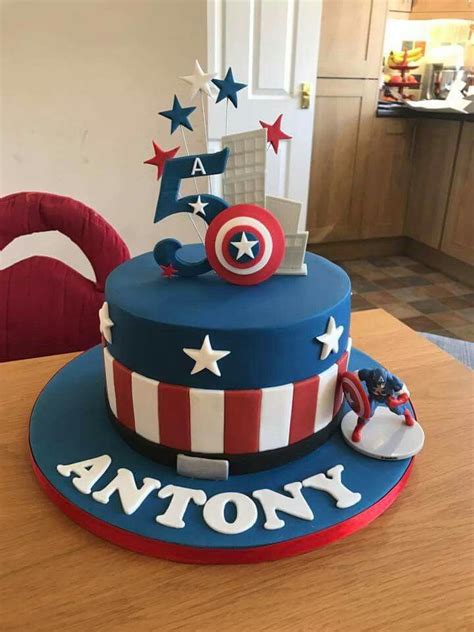 Pin by Sabores de Infância on heróis Captain america cake Captain