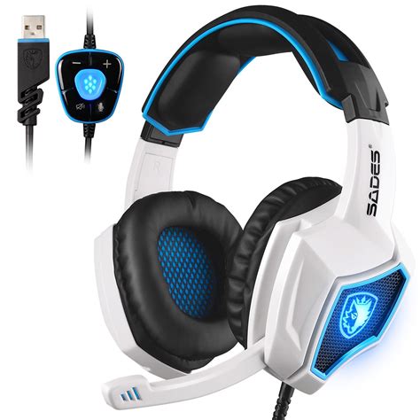 Sades Spirit Wolf Surround Sound Stereo Usb Gaming Headset With Mic