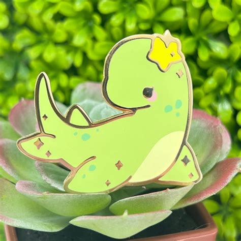 Cute And Kawaii Cryptid Loch Ness Monster Nessie Mythical Pin Etsy