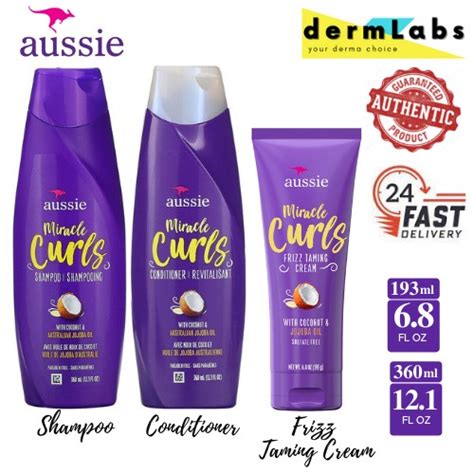 Ready Stock Aussie Miracle Curls Shampoo Conditioner Frizz Taming