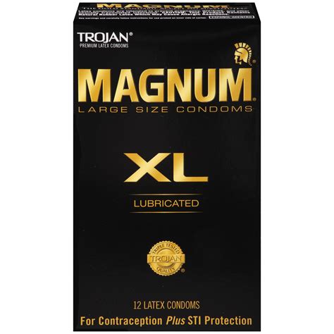 Trojan Magnum Xl Condoms Premium Latex Extra Large Size Lubricated