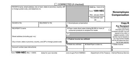 IRS Form 1099-NEC ≡ Fill Out Printable PDF Online