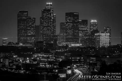 Los Angeles Skyline Black And White