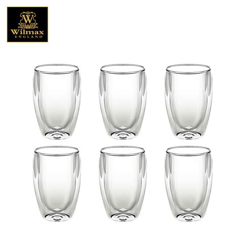 Wilmax Double Wall Glass Tumbler 4 5 OZ 130 ML Set Of 6 World