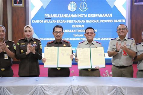 Kanwil Bpn Banten Tanda Tangani Nota Kesepahaman Dengan Kejaksaan