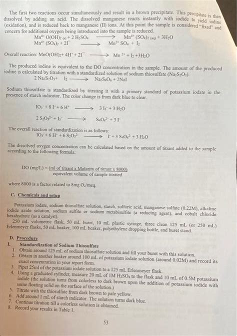 Solved 2 A Standard Solution Of Sodium Thiosulfate Is Used Chegg