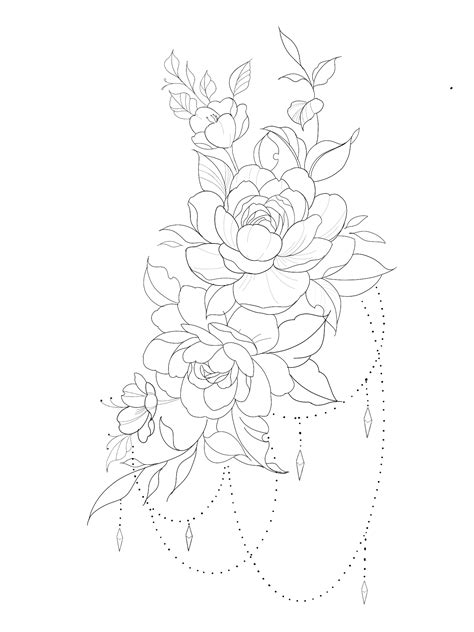 Thigh Piece Tattoos Flower Hip Tattoos Floral Thigh Tattoos Tattoos