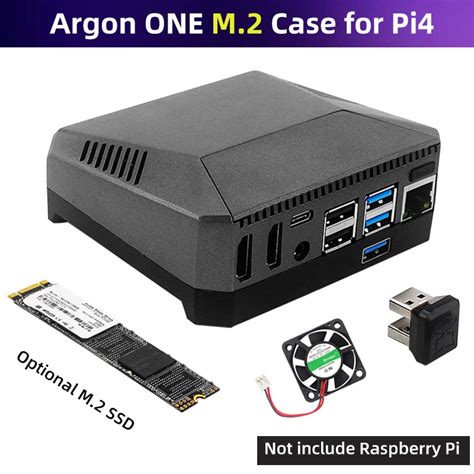 Boîtier Argon One M 2 Pour Raspberry Pi 4 Modèle B M 2 Sata Ssd Vers