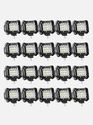 Amazon Nilight Pcs Led Pods Inch W Triple Row Flood Spot