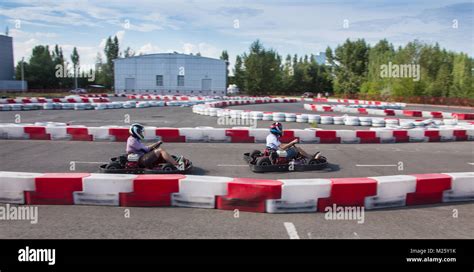 Indoor karting race Stock Photo - Alamy