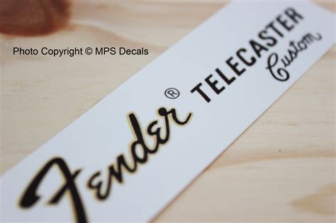 Fender Telecaster Custom 72 Guitar Headstock Waterslide Decal