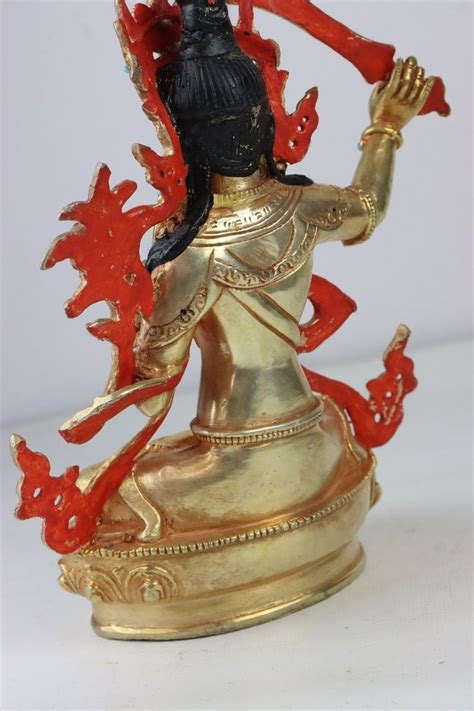 Mooi Beeld Goldface Manjushri Brons Goud Verguld