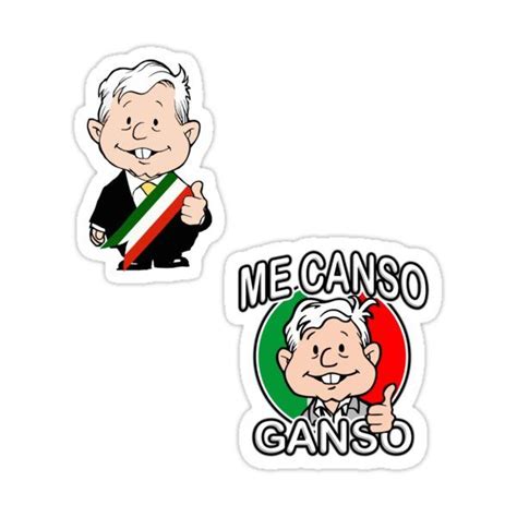 2pcs Car Stickers For Me Canso Ganso Amlito Lopez Obrador Amlo Decal Cute Cartoon Decals Wall