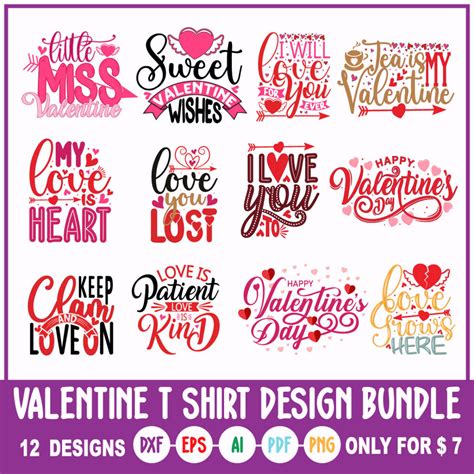 Valentines Day Typography T Shirt Designs Bundle Masterbundles