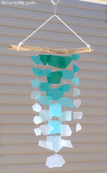 Homemade Wind Chimes With Sea Glass The Crafty Blog Stalker Diy Wind Chimes Wind Chimes