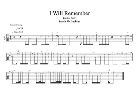 Sarah Mclachlan I Will Remember You Live Tab Sarahmclachlan