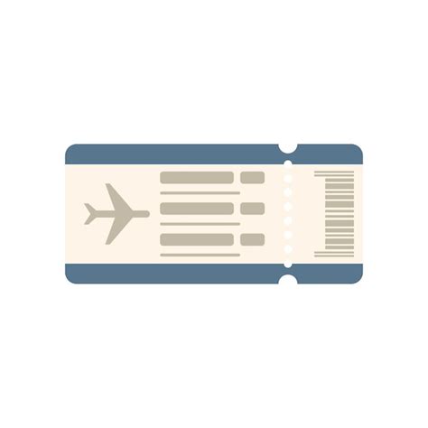 Premium Vector Air Ticket Trip Icon Flat Vector Airline Pass Airport