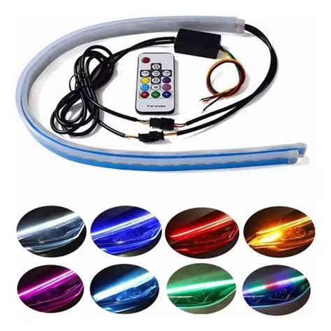 Faro Led Rgb Con Control Secuencial Drl De Cm Para Exteri Meses