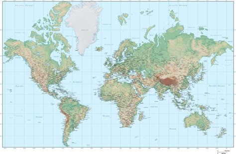 Digital World Terrain Map in Adobe Illustrator with Photoshop Terrain