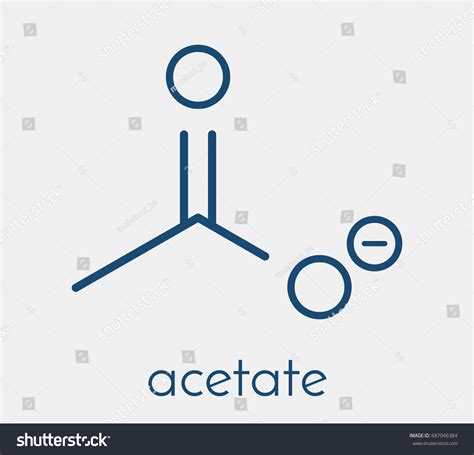 Acetate Anion Chemical Structure Skeletal Formula Stock Vector (Royalty ...