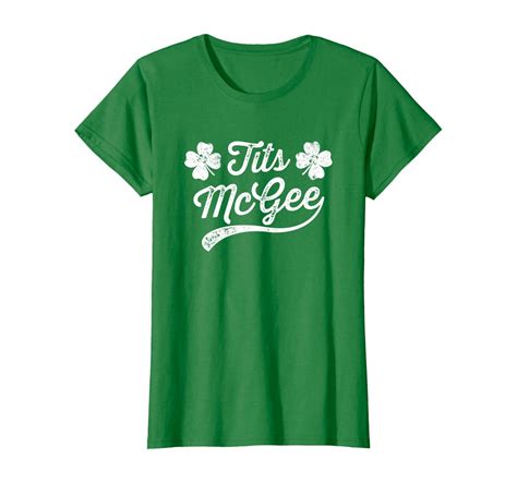 Womens Tits Mcgee Funny St Patricks Day Shamrocks T Shirt