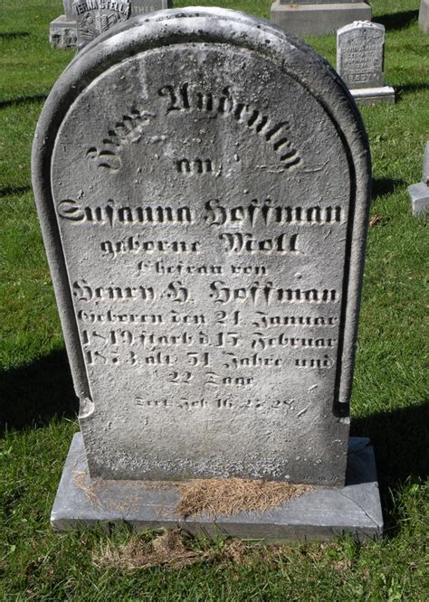 Susanna Moll Hoffman 1819 1873 Mémorial Find a Grave