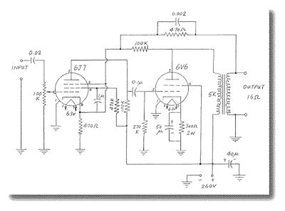 6v6 Tube Amplifier Schematic