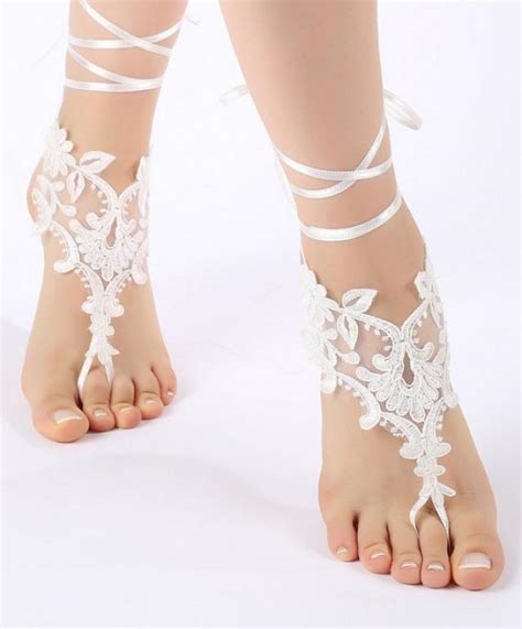 Free Ship Beach Wedding Barefoot Sandals Beach Shoes Bridal Sandals