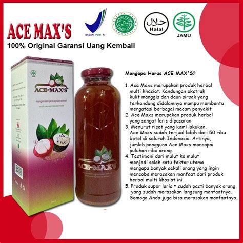 Ace Max Jus Manggis Kulit Sirsak Toko Syameel Herbal