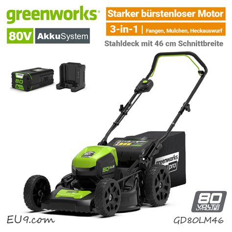 Greenworks Gd Lm Cm V Akku Rasenm Her Kaufen