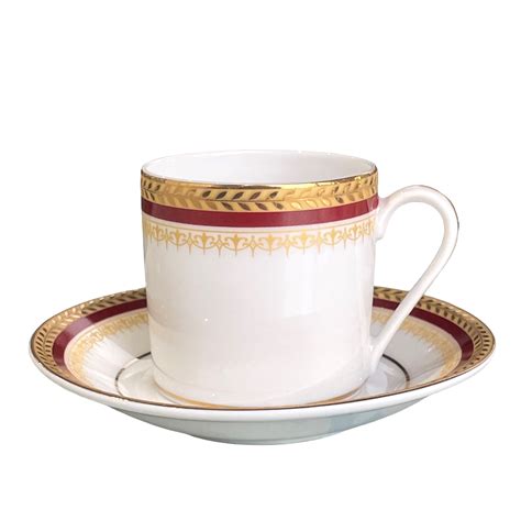 Monaco Rouge Tasse Et Soucoupe Caf Litre