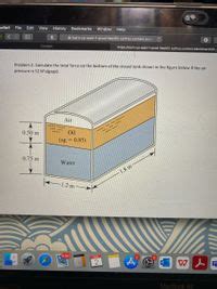 Answered Problem 2 Calculate The Total Force On The Bottom Of The