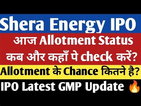 Shera Energy IPO Allotment SHERA ENERGY LIMITED IPO Allotment Shera