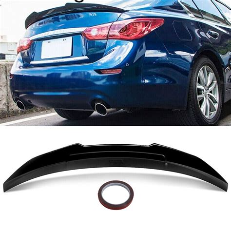 For 2014 2022 Infiniti Q50 PSM Style Rear Trunk Spoiler Wing Glossy