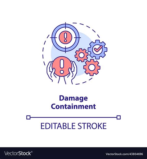 Damage Containment Concept Icon Royalty Free Vector Image