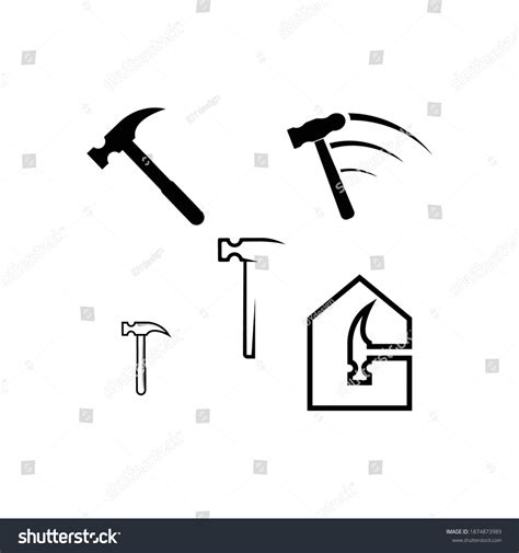 Hammer Logo On White Background Your Stock Vector (Royalty Free ...