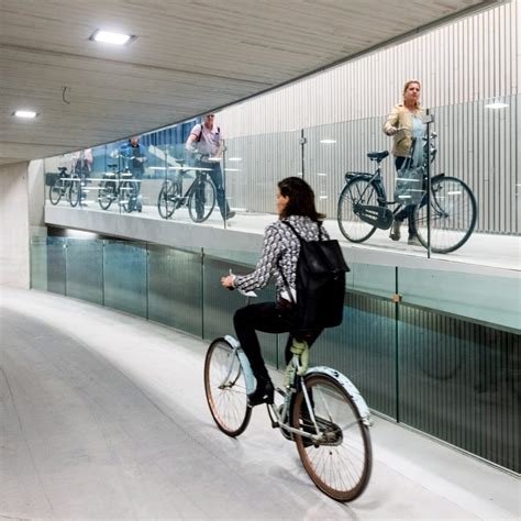 Karen Blixens Plads Concrete Hills Conceal Bicycle Racks For Copenhagen