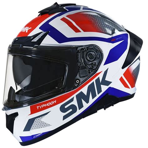 Casco Integrale Smk Typhoon Thorn Bianco Rosso