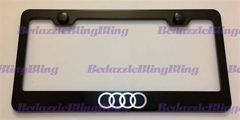 Audi On Stainless Steel License Plate Frame W Bolt Caps Etsy