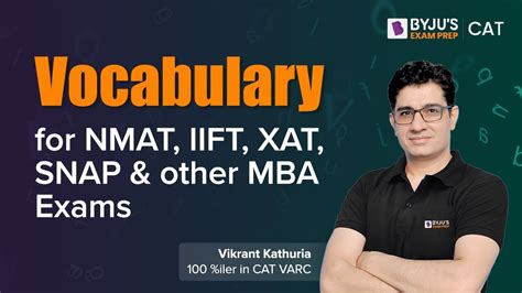 Vocabulary For Nmat Iift Xat Snap Other Mba Exams Byjus Youtube