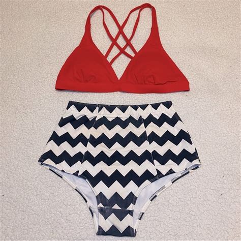 Lulus Swim Joe Fresh Lulus Triangle Top And High Waist Bikini Poshmark